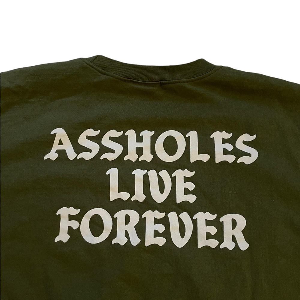 champion x assholes live forever green oversized crewneck sweatshirt sweater - Picture 2 of 5